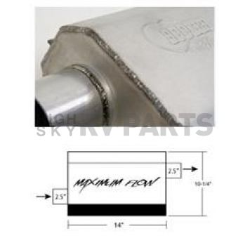 Hooker Headers Maximum Flow Exhaust Muffler - 21604HKR