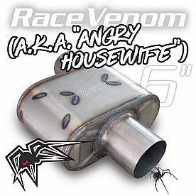 Black Widow Exhaust Angry Housewife Muffler - BWAHW30-P