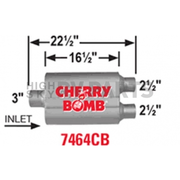 Cherry Bomb Pro Series Exhaust Muffler - 7464CB-1