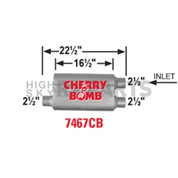 Cherry Bomb Pro Series Exhaust Muffler - 7467CB-1