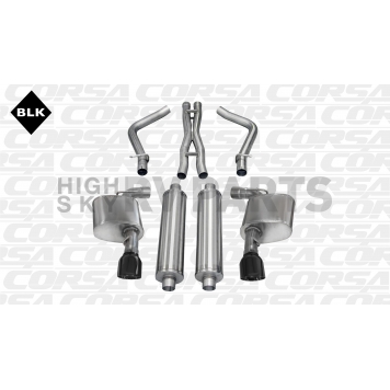 Corsa Performance Exhaust Sport Cat Back System - 14463BLK