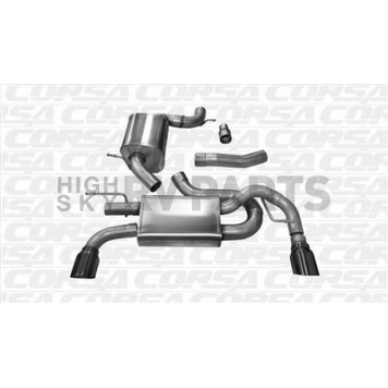 Corsa Performance Exhaust Touring Cat Back System - 14491BLK
