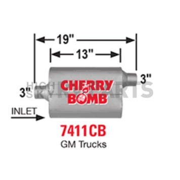 Cherry Bomb Pro Series Exhaust Muffler - 7411CB-1