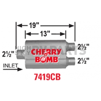 Cherry Bomb Pro Series Exhaust Muffler - 7419CB-1