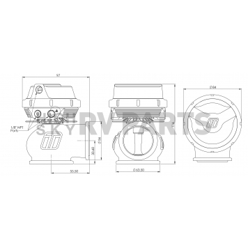 Turbo Smart Turbocharger Wastegate - TS-0553-1102-1