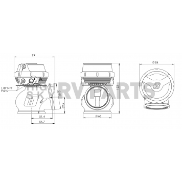 Turbo Smart Turbocharger Wastegate - TS-0554-1013-1