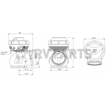 Turbo Smart Turbocharger Wastegate - TS-0554-1201-1