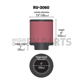 K & N Filters Air Filter - RU-3060-1