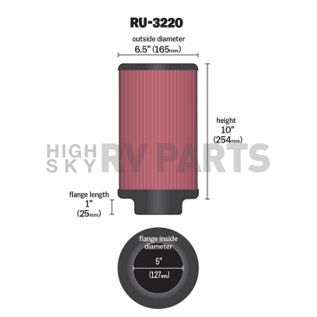 K & N Filters Air Filter - RU-3220-1