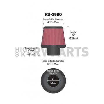 K & N Filters Air Filter - RU-3580-1