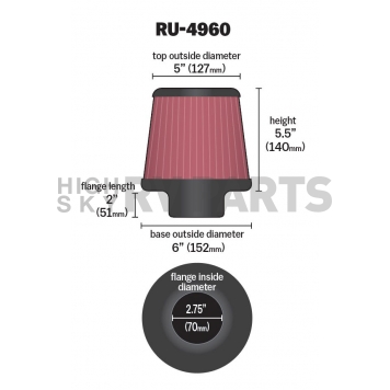 K & N Filters Air Filter - RU-4960-1