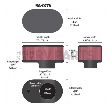 K & N Filters Air Filter - RA-077V-1