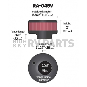 K & N Filters Air Filter - RA-045V-1