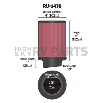 K & N Filters Air Filter - RU-1470-1