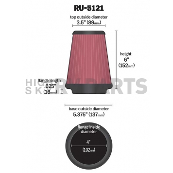 K & N Filters Air Filter - RU-5121-1