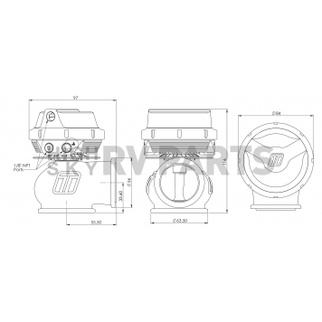 Turbo Smart Turbocharger Wastegate - TS-0553-1002-1