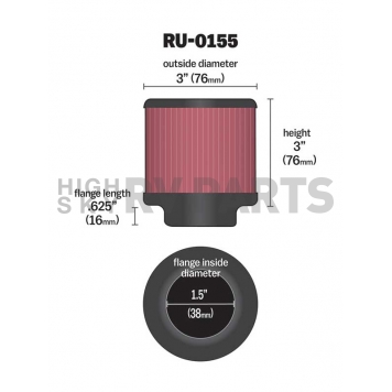 K & N Filters Air Filter - RU-0155-1