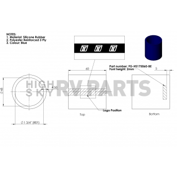 Turbo Smart Intercooler Hose Coupling - TS-HS175060-BK-1