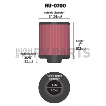 K & N Filters Air Filter - RU-0070-1