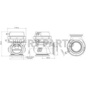 Turbo Smart Turbocharger Wastegate - TS-0505-1005-1