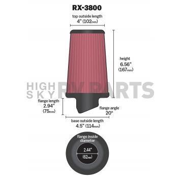 K & N Filters Air Filter - RX-3800-1
