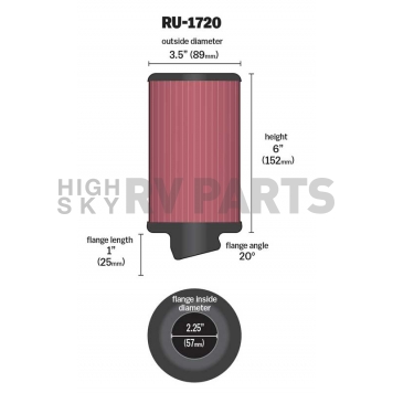 K & N Filters Air Filter - RU-1720-1