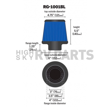 K & N Filters Air Filter - RG-1001BL-1