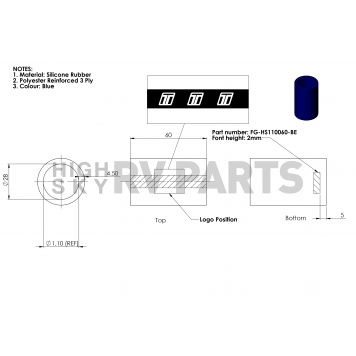 Turbo Smart Intercooler Hose Coupling - TS-HS110060-BK-1