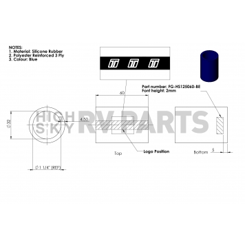 Turbo Smart Intercooler Hose Coupling - TS-HS125060-BK-1