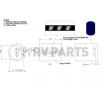 Turbo Smart Intercooler Hose Coupling - TS-HS150060-BE-1