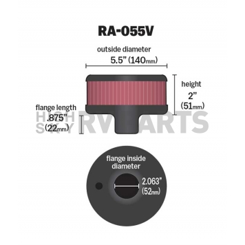 K & N Filters Air Filter - RA-055V-1