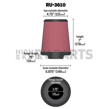 K & N Filters Air Filter - RU-3610-1