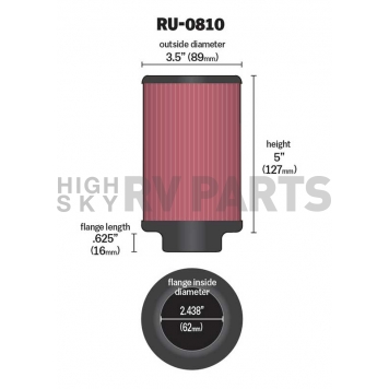 K & N Filters Air Filter - RU-0810-1