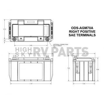 Odyssey Car Battery Extreme Series - ODSAGM70A-1