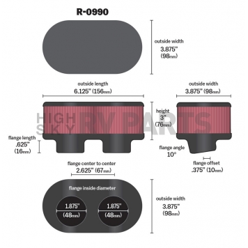 K & N Filters Air Filter - R-0990-1