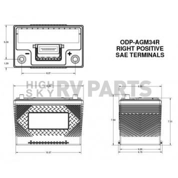 Odyssey Car Battery Performance Series - ODPAGM34R-1