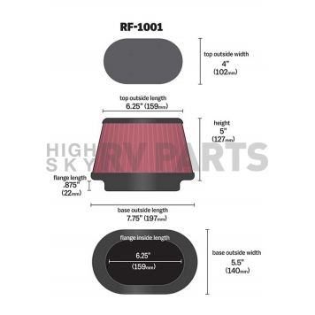 K & N Filters Air Filter - RF-1001-1
