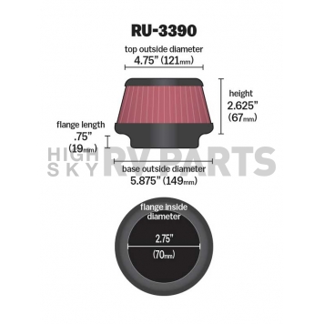 K & N Filters Air Filter - RU-3390-1