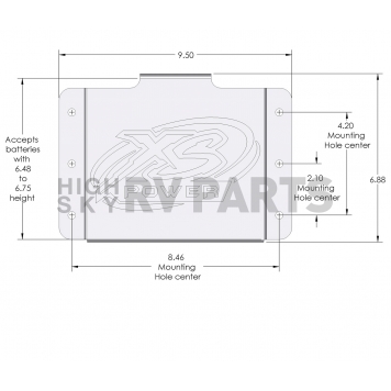 XS Batteries Battery Hold Down 512-1