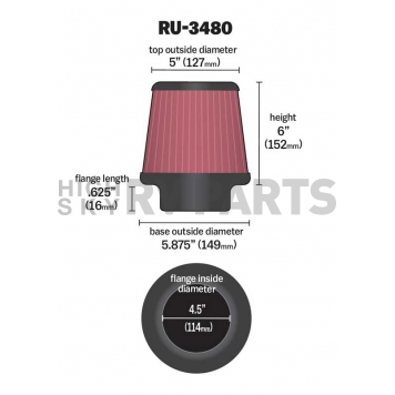 K & N Filters Air Filter - RU-3480-1