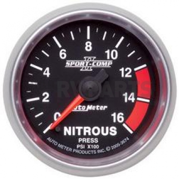 AutoMeter Gauge Nitrous Oxide Pressure 7674