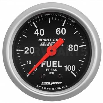 AutoMeter Gauge Fuel Pressure 3312