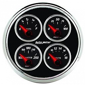AutoMeter Gauge Fuel Level/ Oil Pressure/ Voltmeter/ Water Temperature 1211