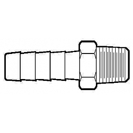 Anderson Fittings Adapter Fitting 201A4B