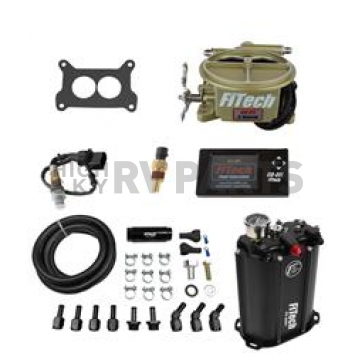 FiTech EFI 2 Barrel EFI 400HP Classic Gold, w/Force Fuel, Fuel Delivery System - 35001