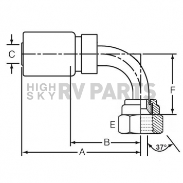 Dayco Products Inc Hose End Fitting 108602-1