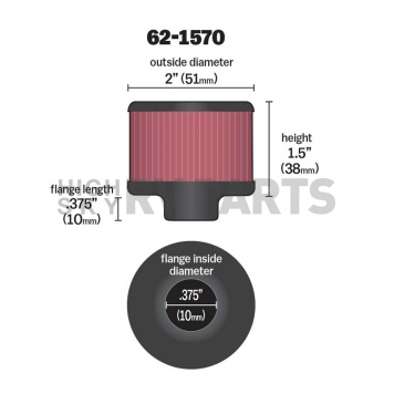 K & N Filters Crankcase Breather Filter - 62-1570-1