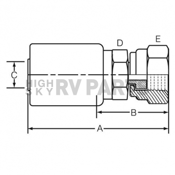 Dayco Products Inc Hose End Fitting 108715-1