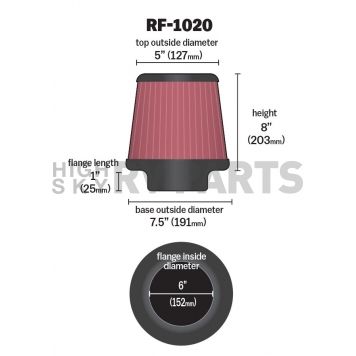 K & N Filters Air Filter - RF-1020-1