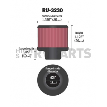 K & N Filters Crankcase Breather Filter - RU-3230-1